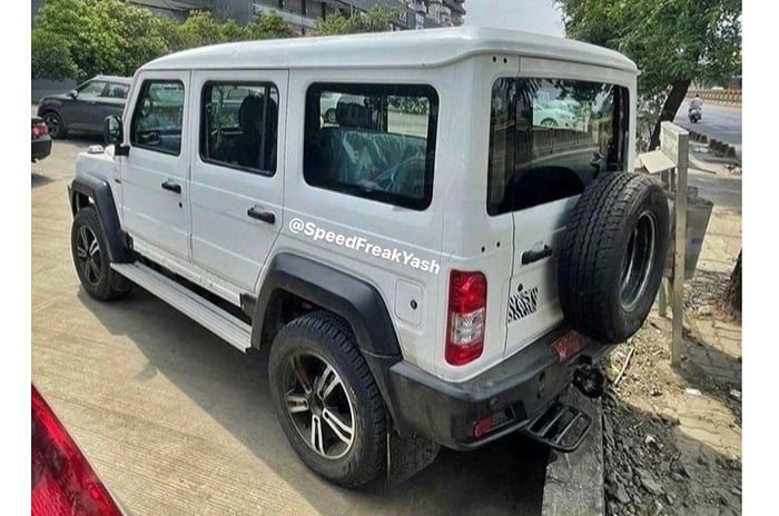 5 door Force Gurkha spied in near-production guise 5 door Force Gurkha spied rear quarter